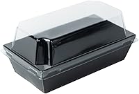 Vista 19 de Restaurantware Matsuri Vision - Bandejas de sushi de 4.7 x 2.5 x 1.4 pulgadas, 100 cajas de embalaje de sushi a prueba de grasa, tapas que se venden