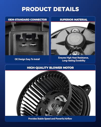 Image of KAX Front AC Blower Motor for Ford Transit 150 Transit 250 Transit 350 Transit 350 HD 2015-2025,E-Transit 2022-2024 - HVAC Blower Motor Replaces# 75051 BK2Z19805B PM4063