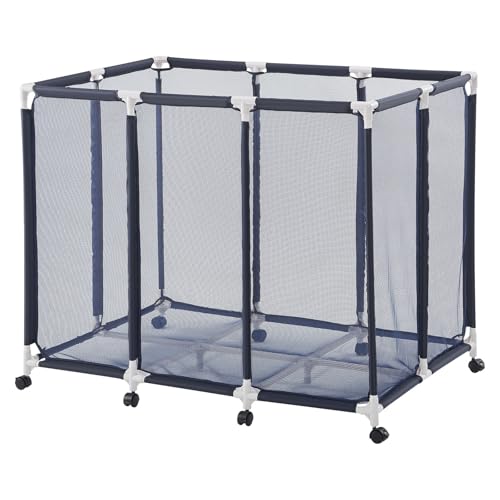 VEVOR Pool Storage Bin, 48 x 33 x 39 in, Rolling Pool Float Storage Organizer with Casters, Durable Plastic Frame, Poolside Toys Noodles Holder, Breathable Mesh Basket for Swimming Pools by VEVOR - Image 3