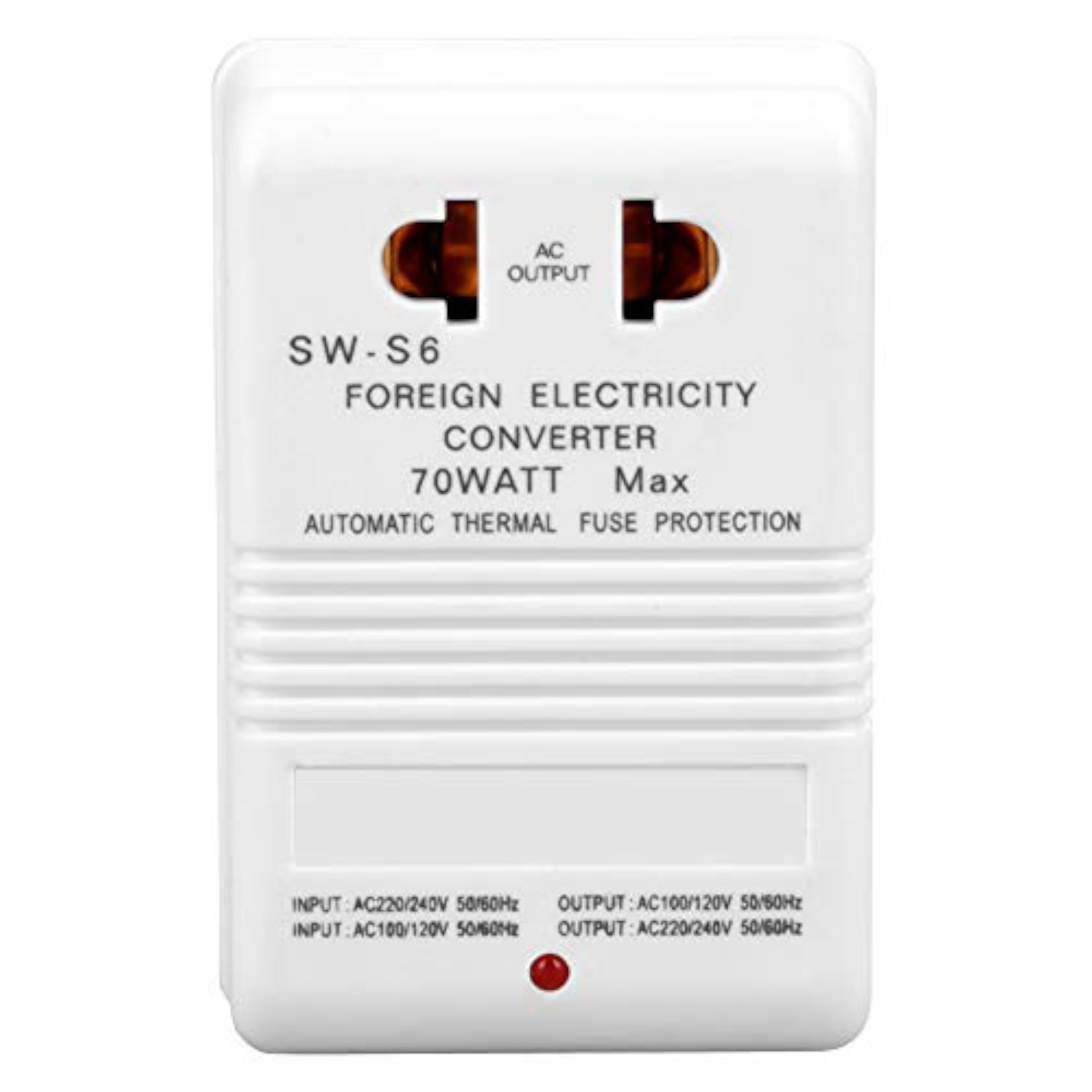 70W 110V / 120V a 220V / 240V Step Up/Down Adaptador de Viaje Convertidor de Voltaje Transformador (Enchufe estándar CN)