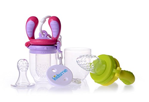 kidsme(キッズミー) モグフィステップアップセット モグフィ２個+サックSML３種類+ホルダー付 果物や野菜、豆腐などの柔らかくした離乳食に ごっくん期～ ライム＆ラベンダー (B00QQ0D5EQ) Amazon価格推移・価格追跡