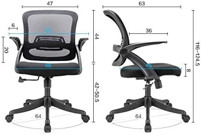 Miniatura 2 de Silla de oficina ergonómica con asiento de malla transpirable, silla de computadora con altura de asiento ajustable y respaldo reclinable,