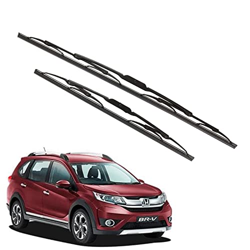 Image of Kylo Windshield Wiper for BRV /Conventional and Traditional Metal Type Windshield Water Repellency Scratch Proof Metal Wiper Blades Suitable for BRV (Driver Side - 16 inch, Passenger Side - 16 inch)