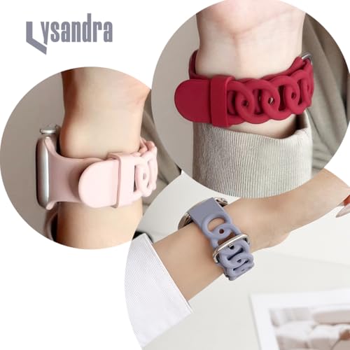 LYSANDRA 3 Pack Correas de silicona 22mm para reloj miniatura 2