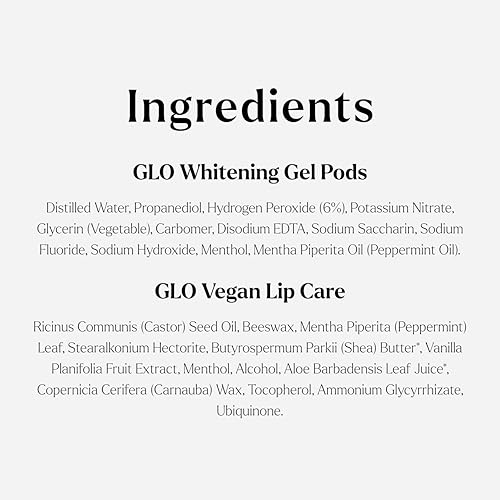 Image of GLO Science So Brilliant Tooth Whitener Set - Fast, Sensitivity Free Teeth Whitening Technology - Includes Warming Mouthpiece with LED Light, 6% Hydrogen Peroxide Gel Pods, Lip Balm, & Travel Case