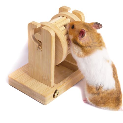 Vildroohowl Hamster Enrichment Toys - Wooden Rat Toys for Pet Rats & Mice - Interactive Foraging Puzzle Feeder for Syrian, Dwarf - Small Animal Treat Dispenser