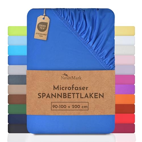 NatureMark - Mikrofaser SPANNBETTLAKEN zum Sparpreis! viele Größen und Farben Markenware (90x200-100x200 cm, royal blau) NatureMark - Mikrofaser SPANNBETTLAKEN zum Sparpreis! viele Größen und Farben Markenware (90x200-100x200 cm, royal blau)