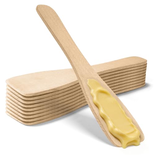 OSDUE Wooden Spatula Set of 10 Beechwood Spatula for Cooking Heat-Resistant Durable Easy to Use Non-Scratch Wood Spatulas for Kitchen Ideal for Cooking and Baking