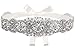 Lovful Bridal Crystal Rhinestone Braided Wedding Dress Sash Belt, Ivory