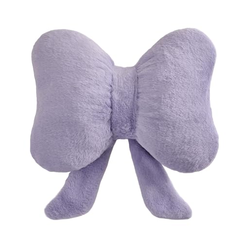 Image of Bow Pillow Throw Pillows Butterfly Shaped Decorative Cute Pillows for Bed Sofa Cute Home Decorr,Purple 10 * 8inch