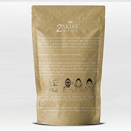 Zakia'S Morocco MAS_MASTER Moroccan Ghassoul Clay Mask - Organic Natural Facial Mask And Skin Care Treatment thumb #1