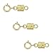 3 PACK 14k Gold-filled 4 mm Magnetic Clasp Converter for Light Necklaces USA Square Edge 5.5mm SpringRing