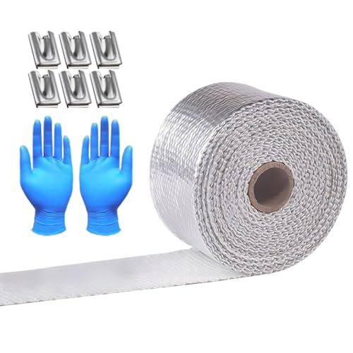 Enroulement Thermique Pour Échappement,10 Mètres Feuille De Protection - Ruban de Protection Thermique,pour Véhicules Automobiles Motocyclettes Voitures Silencieux Turbines Tuyaux d'Échappement