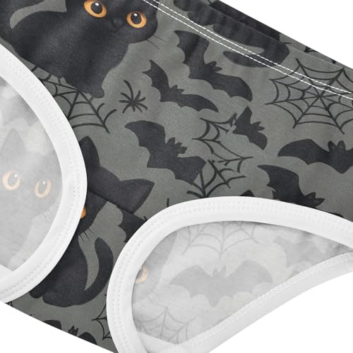 Joisal Girls Underwear Toddler 2t Cotton Cute Panties Girl Aesthetic Briefs Underpants Halloween Black Cats Gray4
