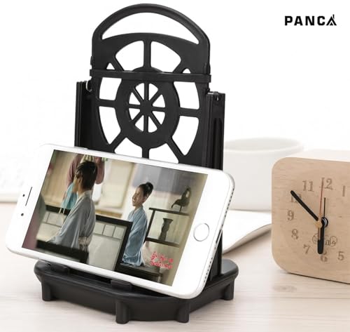 Image of PANCA Automatic Step Swing Device for Phones | Mobile Shaker Rocker for 2 Phones with Adjustable Holder | Desk Mount for Recording, Gaming & Step Counter Support (Black)
