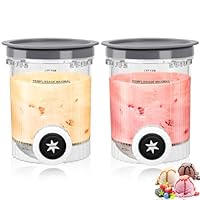 2 Pack Pint Containers Replacement for Ninja Swirl Ice Cream & Soft Serve Makers, 16oz Creami Swirl Pints and Lids Compatible with NC700 NC701 Series, BPA-Free & Dishwasher Safe