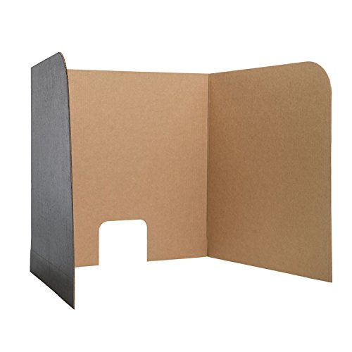 Image of Flipside Products 70 inch x 23 inch Black Desktop Privacy Screen, Large, Dividers For Laptops And Computers, Reduce Distractions, Test Divider, Pack of 12