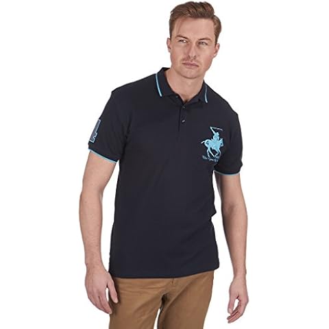 Urban Revival Mens Big Size Polo Horse Shirt Short Sleeve T-Shirt Top Tipped King Plus 3XL-5XL Navy Cover