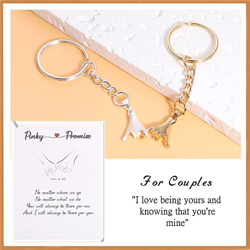 Keychain For Boyfriend Girlfriend Couples Keychain Gifts 2 Pcs Pinky Promise Keychains Matching Couples Stuff Boyfriend Valentine Anniversary Birthday Gifts From Girlfriend Best Friend Keychains (Gs) #TOP2