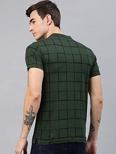 Image of KRYPTIC Men's Ultra-Soft Cotton Rich Casual Printed Half Sleeve Regular Fit Classic Polo T-Shirt - Soft, Cool & Stylish Everyday Wear