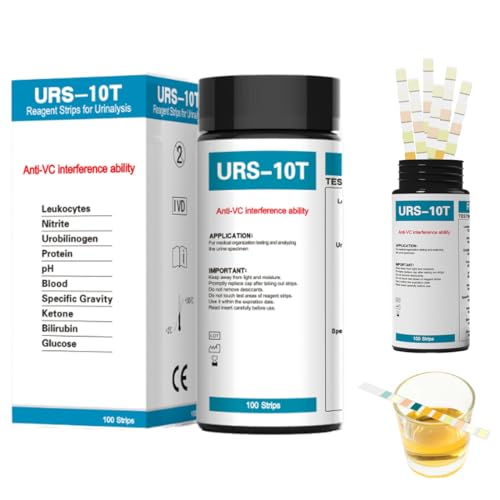 GNHG GMDP 100 bandelettes urinaires rapides pour analyse de 10 paramètres, bandelette urinaire,test infection urinaire
