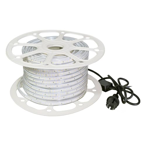 LaapDak Striscia LED 50 metri,450W,55.000lm,6500K,IP54,Nastri LED,Espandibile fino a 70 metri,Scale