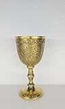 Vintage Handmade Brass King'S Royal Chalice Embossed Cup 6 Inch Goblet Wine Chalice Art Craft...