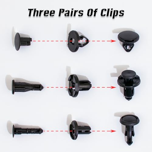Image of 70 Pcs Tesla Clips Tesla Bumper Fender Liner Push Retainer Fastener Rivet Clips,20 Popular Sizes Tesla Fasteners Tesla Clip Tesla Rivets for Tesla Body Interior and Exterior Retainer Fastener Clip