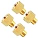SUNGATOR Brass Pipe Fitting, Reducer Adapter, 3/8" NPT Male Pipe x 1/2" NPT Female Pipe (4-Pack)