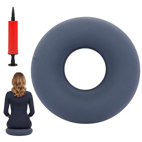 ZaoGoin Steißbeinkissen, 2er-Set Grau, Sitzring Nach OP, Hämorrhoiden Sitzkissen, Ringkissen Für Steißbein Entlastung, Donut Kissen Für Bürostuhl Und Reisen