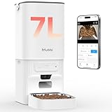 Automatic Cat Feeder with Camera, 5G WiFi Automatic Dog Feeder, 7L Cat Food Dispenser with Night Vision, 1-15 Meals, 1-99 Portions, 2-Way Audio, Jam Free, Ideal for Multiple Pets