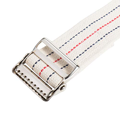 COW&COW Transfer and Walking Gait Belt with Metal Buckle for Caregiver Nurse Therapist 2 inches(Beige, 60inches)