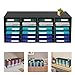 Mail Sorter Organizer, 24 Compartments Office and Classroom Mailbox, Adjustable Paper Storage Organizer for Office Home School (Black)