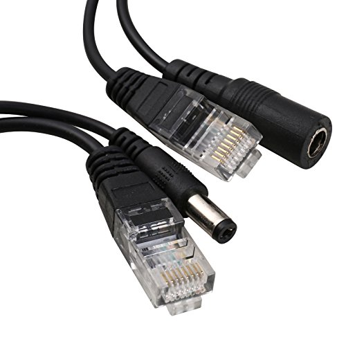 UHPPOTE Power Over Ethernet POE Splitter Transmitter + Receiver para cable de red RJ45 miniatura 3
