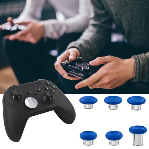 Image of 6 in 1 Metal Thumbsticks Replacement for Xbox Elite Series 2 Controllers, Thumbsticks for Elite Series 2 Core Controllers, Elite Series 2 Controller Replacement Thumbsticks (Blue)