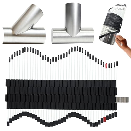 マルチサーフェスパイププロファイリングツール、パイプカッティングテンプレート多機能形状デュプリケーター、軽量で耐摩耗性のあるグラスファイバー素材、タイル、床、DIYプロ配管用