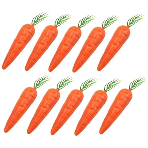 Dianzan 10pcs Lifelike Carrots Mini Artificial Plastic Foam Carrot Wedding Christmas Fake Vegetable Kitchen Decoration Cover