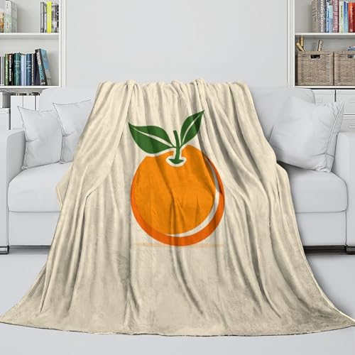 Couverture douce orange 3D idée cadeau peluche pour garçons et filles