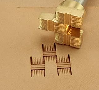Leather Stamp Tool Stamping Basket Weave Working Carving Punches Tools Craft Saddle Brass #205-3