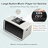 VigorKeeper Simple Music Player for Dementia Alzheimer's Seniors, Easy-to-Use Audiobook Player for Elderly Parents, Large On/Off Button, Plug-and-Play, One-Touch Play, Loud Sound, 32GB TF Card