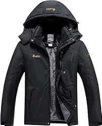 DAFENP Chaqueta de Esquí Impermeable Hombre Lana C...: Material: La chaquetas esqui hombre está hecha de fibra de poliéster 100%, cortaviento e impermeable, lavable a máquina. Cálido y duradero chaquetas softshell hombre: El tejido exterior es resistente y duradero, y el suave forro polar del interior es...