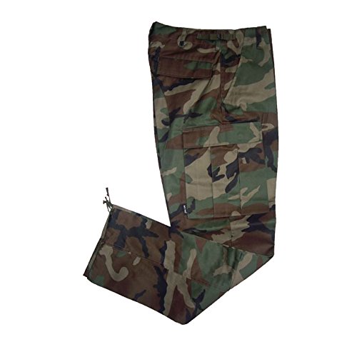 Pantalon Mil-Tec US Type BDU noir 907 cargo treillis homme résistant