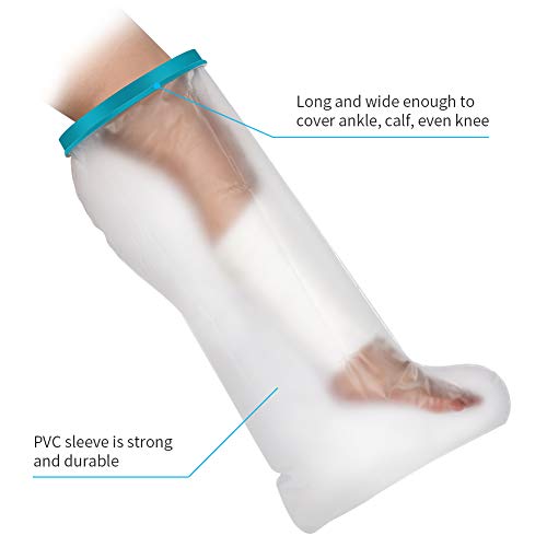 Doact Waterproof Adult Leg Cast Cover for Shower Bath, Cast Protector Keep Cast Bandage Dry