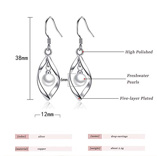 Wainis 8 Pairs Classic Dangle Drop Earrings For Women Simple Double Twist Long Thread Fashion Silver Plated Earring Jewelry #TOP2