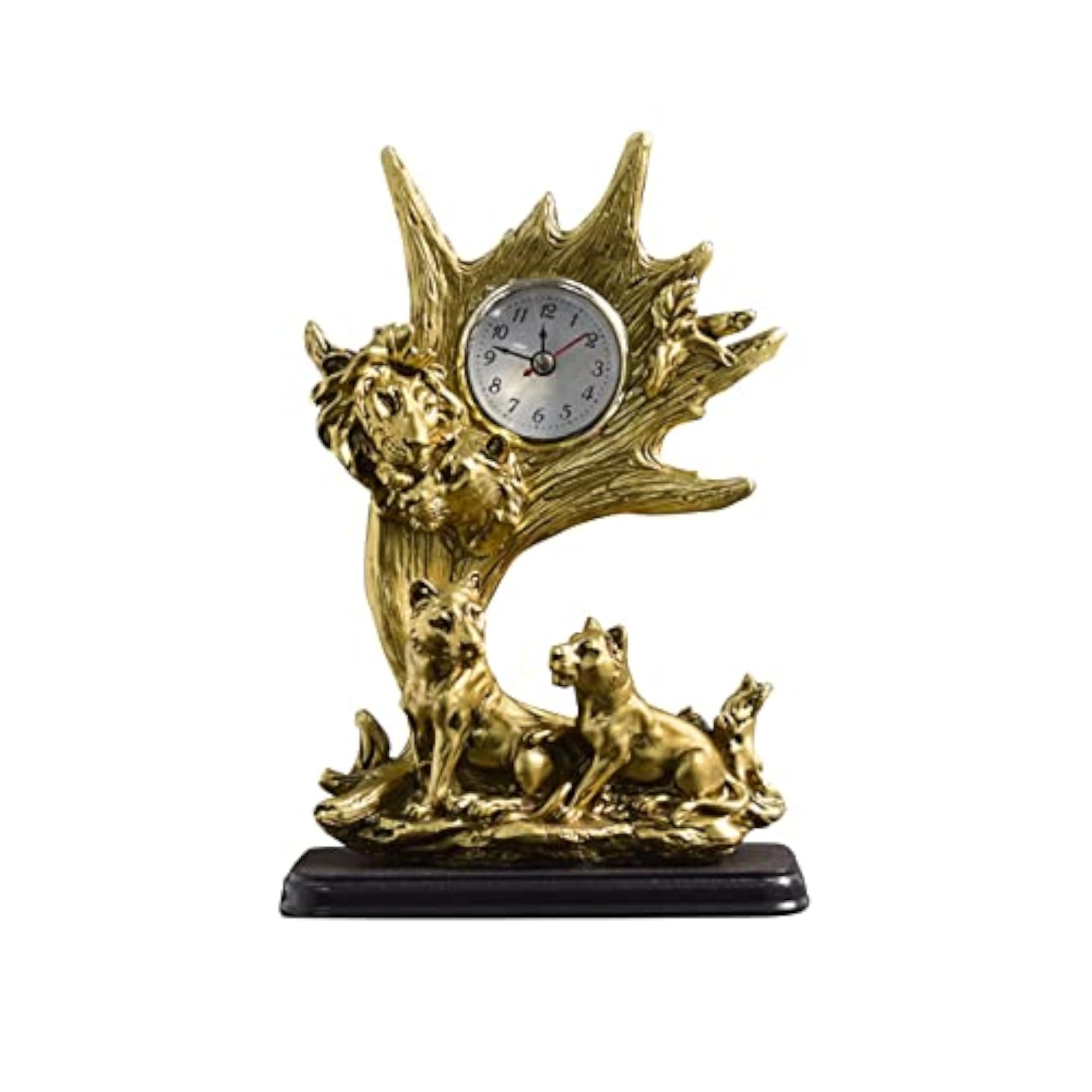 Table Clock Statue Collection Figurine for Bedroom