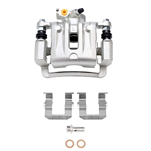 Image of Detroit Axle - Rear Brake Kit for Chevy Equinox Captiva Sport GMC Terrain Pontiac Torrent Saturn Vue Disc Brake Calipers w /Brackets Ceramic Brakes Pads w /Hardware Replacement