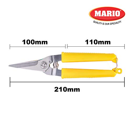 Image of Mario Scissors for Gardening /Purnning Work - 8.26 inch / 210 mm - Strong Cutting Scissors, Safe to Handel - Premium Stainless Steel Blade Scissors - MGS 700