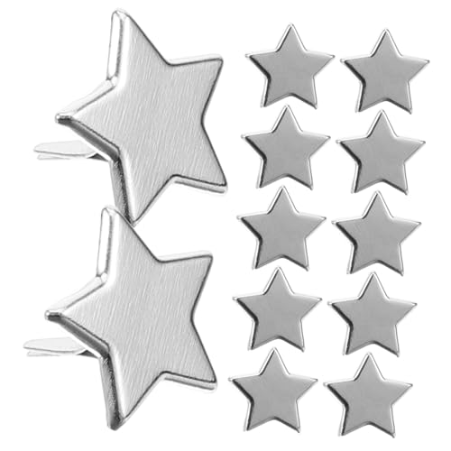 SEWACC 100pcs DIY Metal Craft Brads Large Size Scrapbook Accessories Unique Star Spikes for Crafts