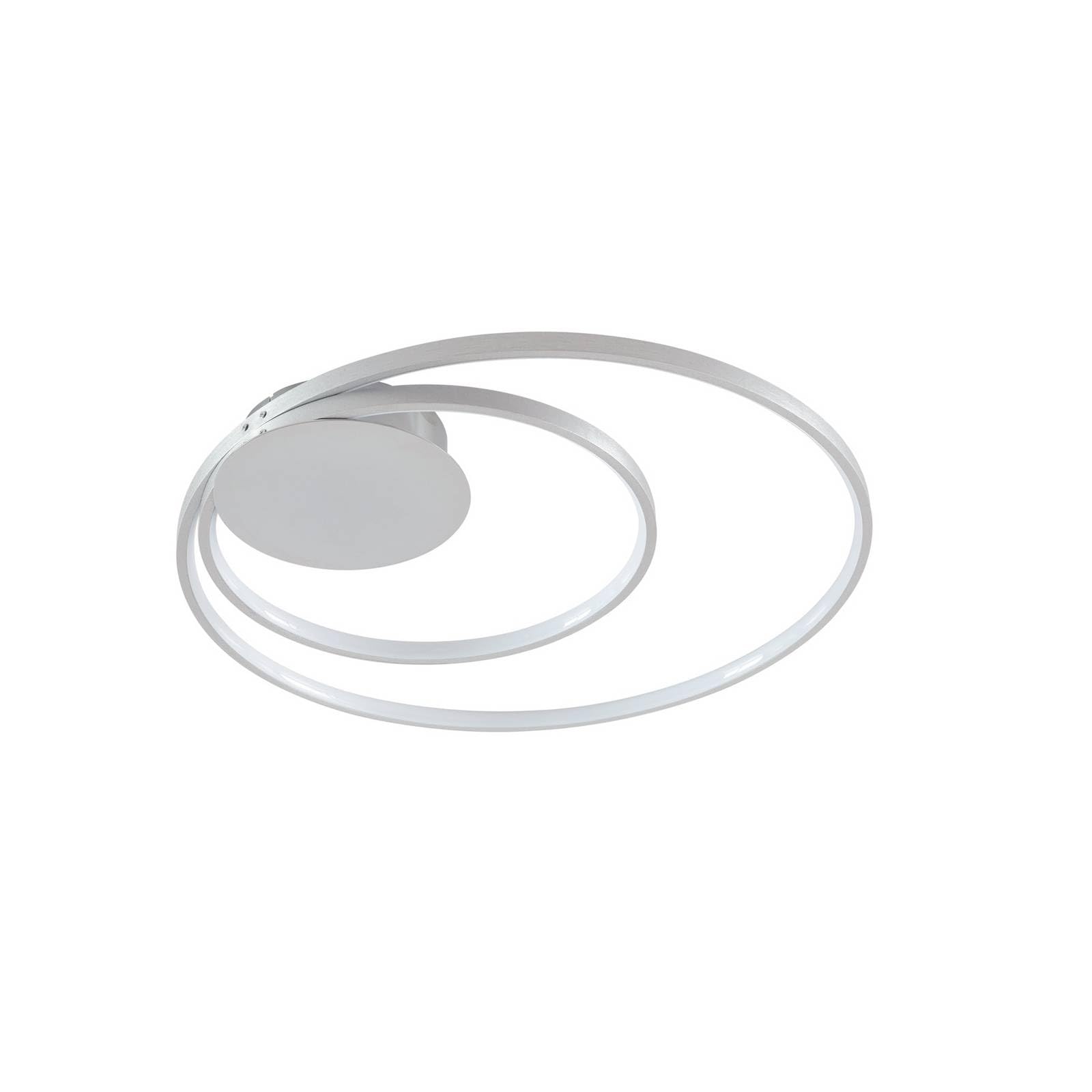 Lindby LED Deckenlampe modern, dimmbar Deckenleuchte Metall chrom 30W Leuchtmittel warmweiß (3.000K) Deckenbeleuchtung