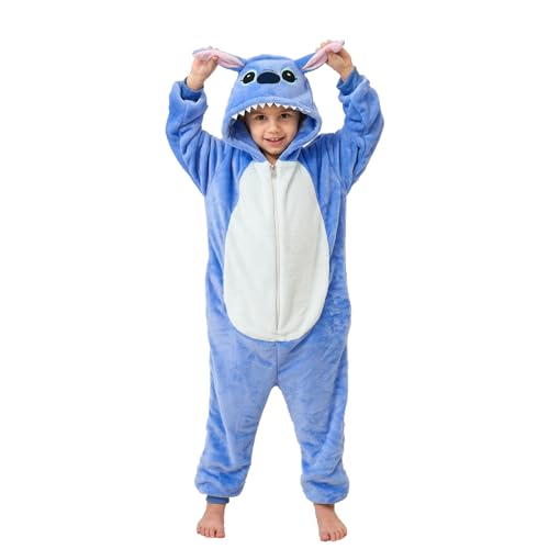 yfgkgkjg Unisex Kids Onesie Animal Pajamas One Piece Cosplay Costume Sleepwear Girls Boys Halloween Christmas (8-10Years)